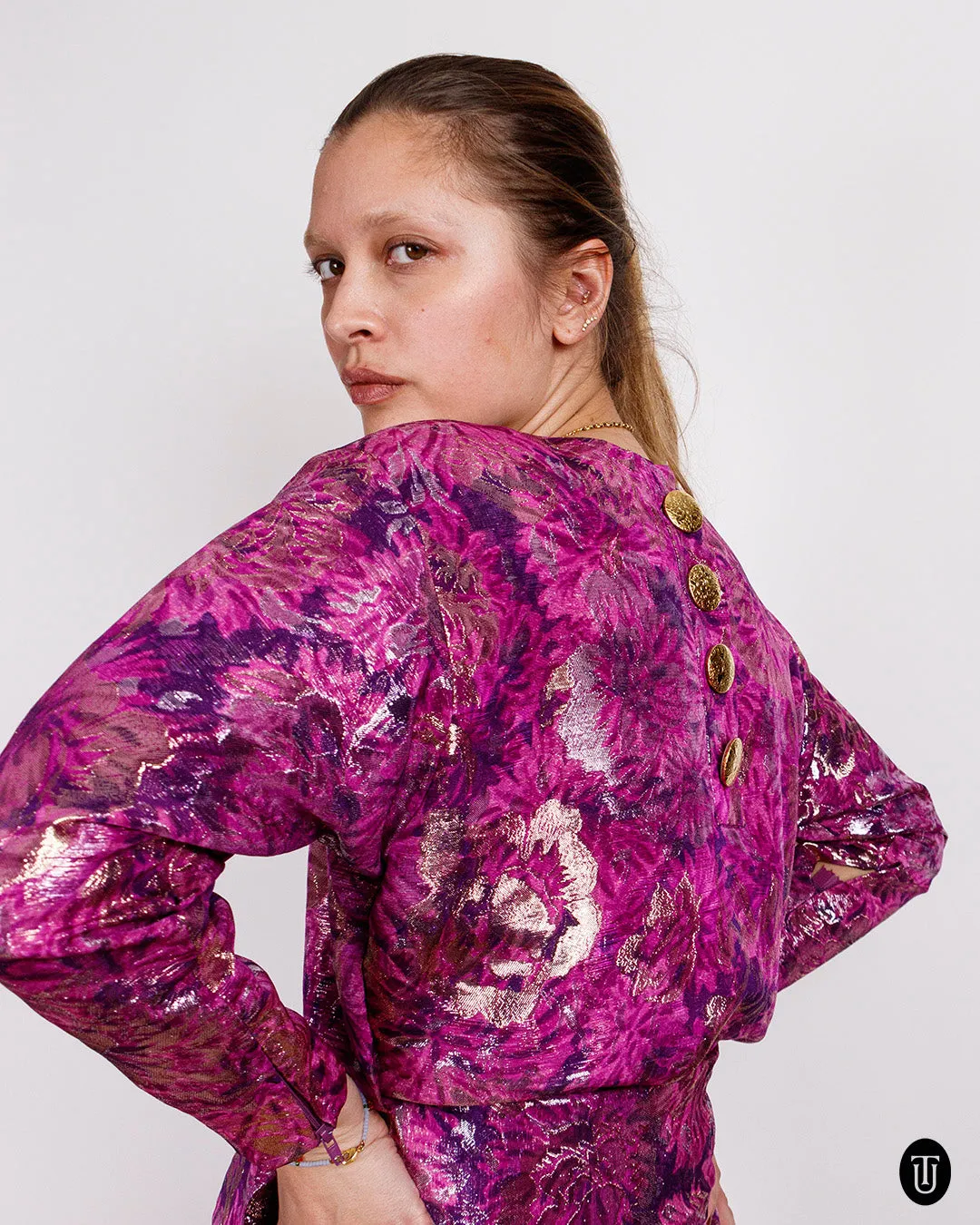 1980s Yves Saint Laurent Rive Gauche Wool and Silk Dress S