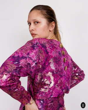 1980s Yves Saint Laurent Rive Gauche Wool and Silk Dress S