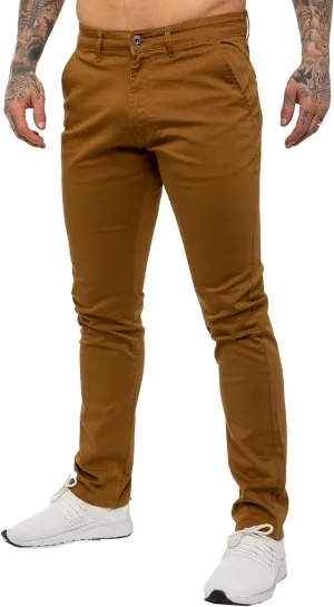 989Z ENZO Mens Slim Fit Stretch Chino Jeans Casual Cotton Trousers Pants