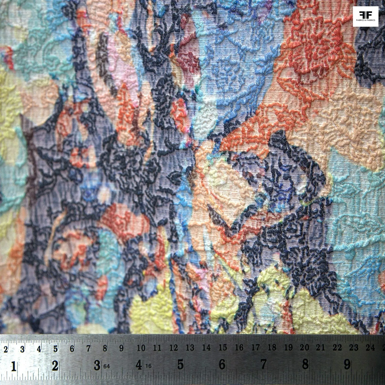 Abstract Stretch Brocade - Multicolor