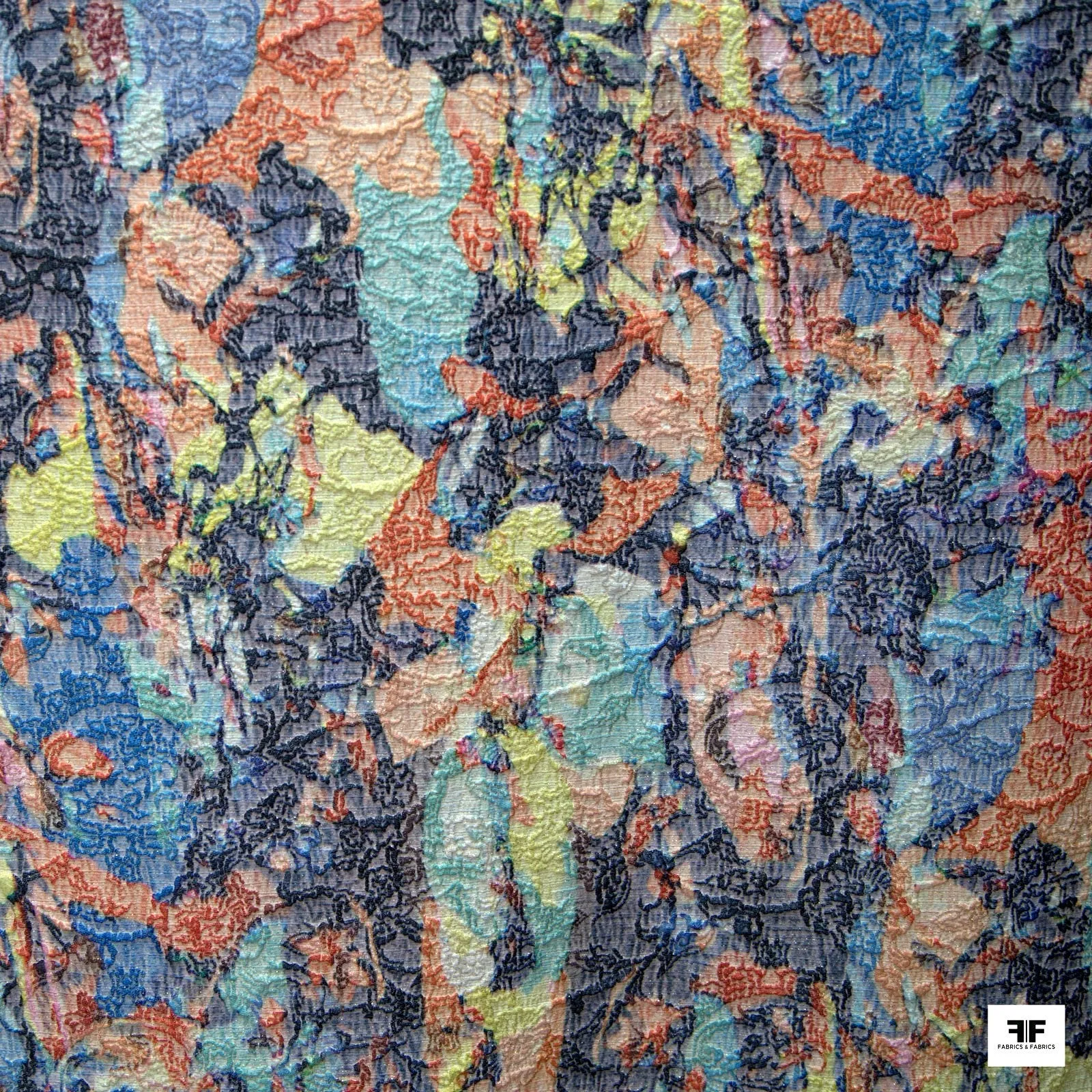 Abstract Stretch Brocade - Multicolor