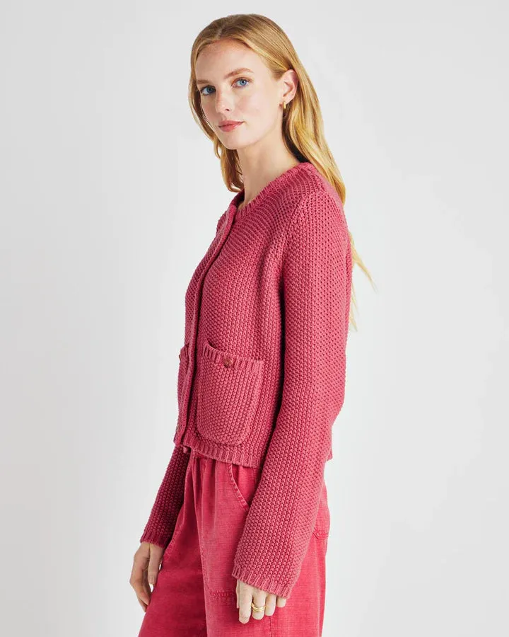 Andrea Cropped Cardigan - Rossa