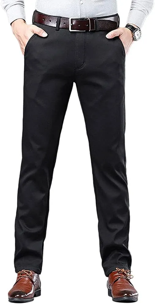 Banana Bucket Mens Casual Fashion Slim Fit Chinos Pants Stretch Flat-Front Skinny Dress Pants