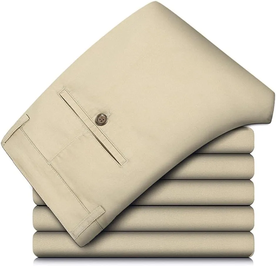 Banana Bucket Mens Casual Fashion Slim Fit Chinos Pants Stretch Flat-Front Skinny Dress Pants