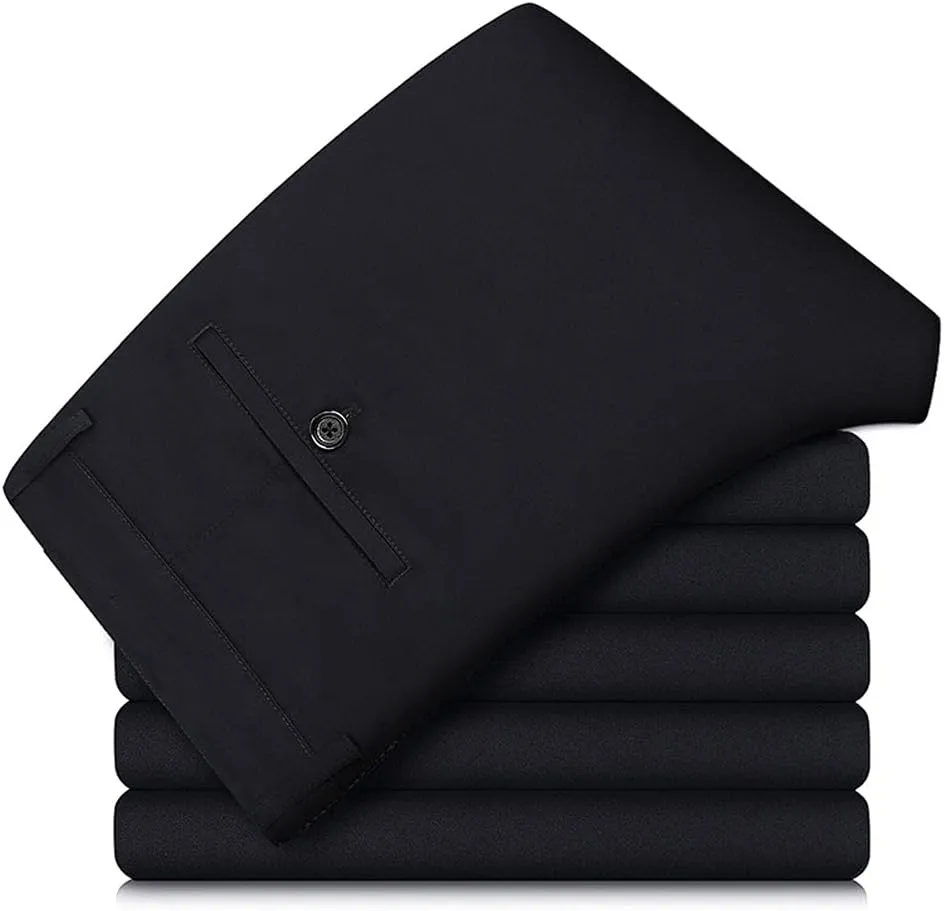 Banana Bucket Mens Casual Fashion Slim Fit Chinos Pants Stretch Flat-Front Skinny Dress Pants