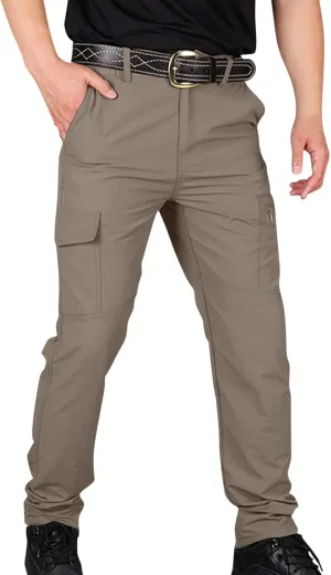Cargo Pants for Men Waterproof Ripstop Flex Work Pants Tactic Hiking Stretch Outdoor Camo Trousers with Pockets