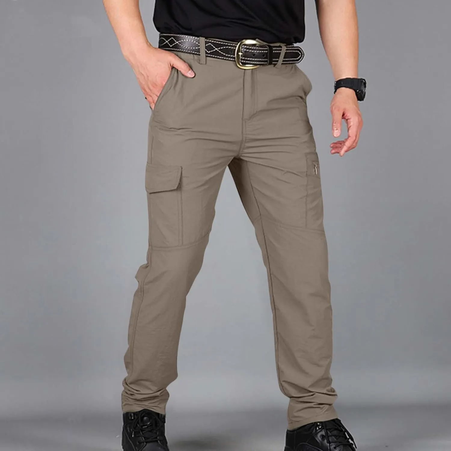 Cargo Pants for Men Waterproof Ripstop Flex Work Pants Tactic Hiking Stretch Outdoor Camo Trousers with Pockets