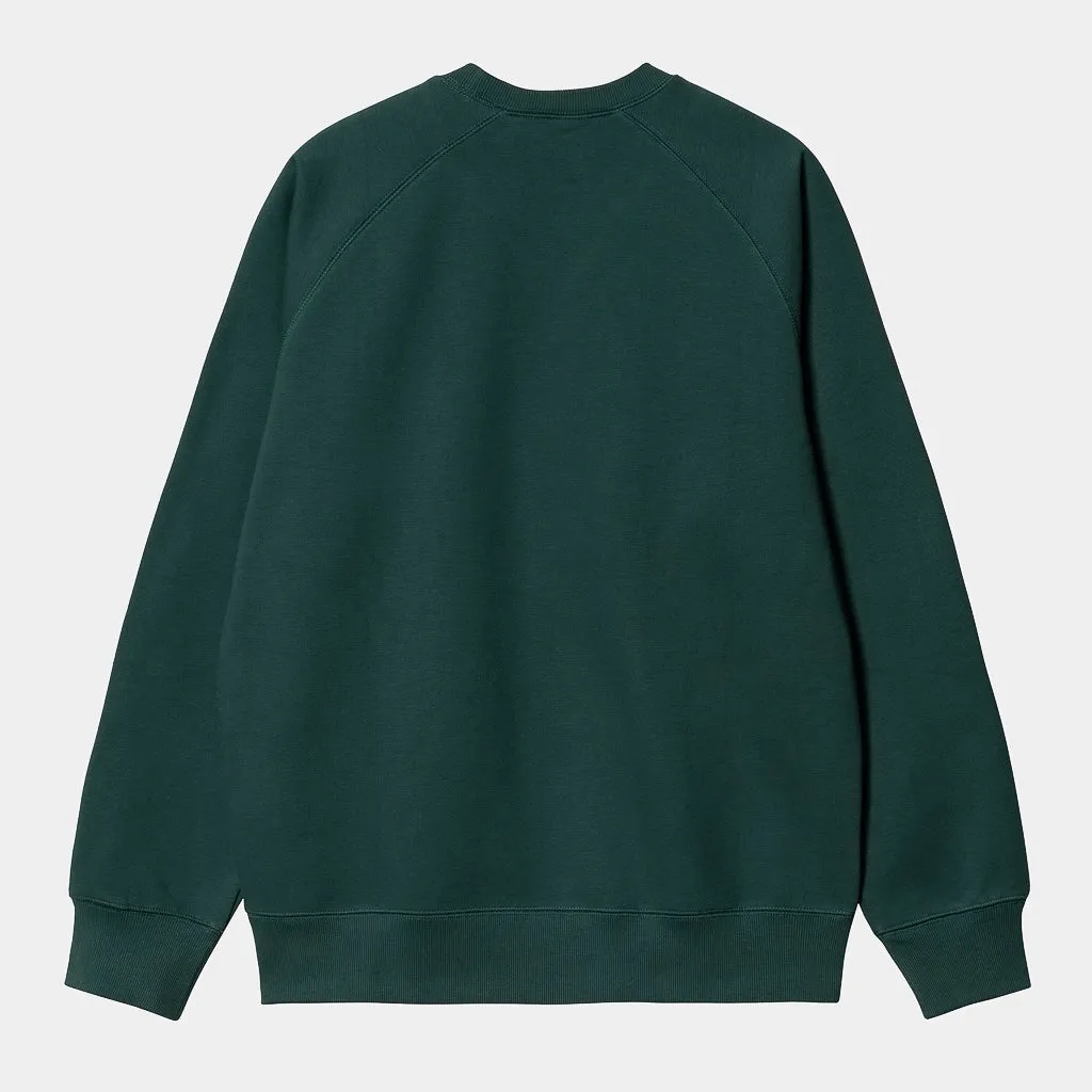 Carhartt WIP - Chase Crewneck Sweatshirt - Botanic / Gold