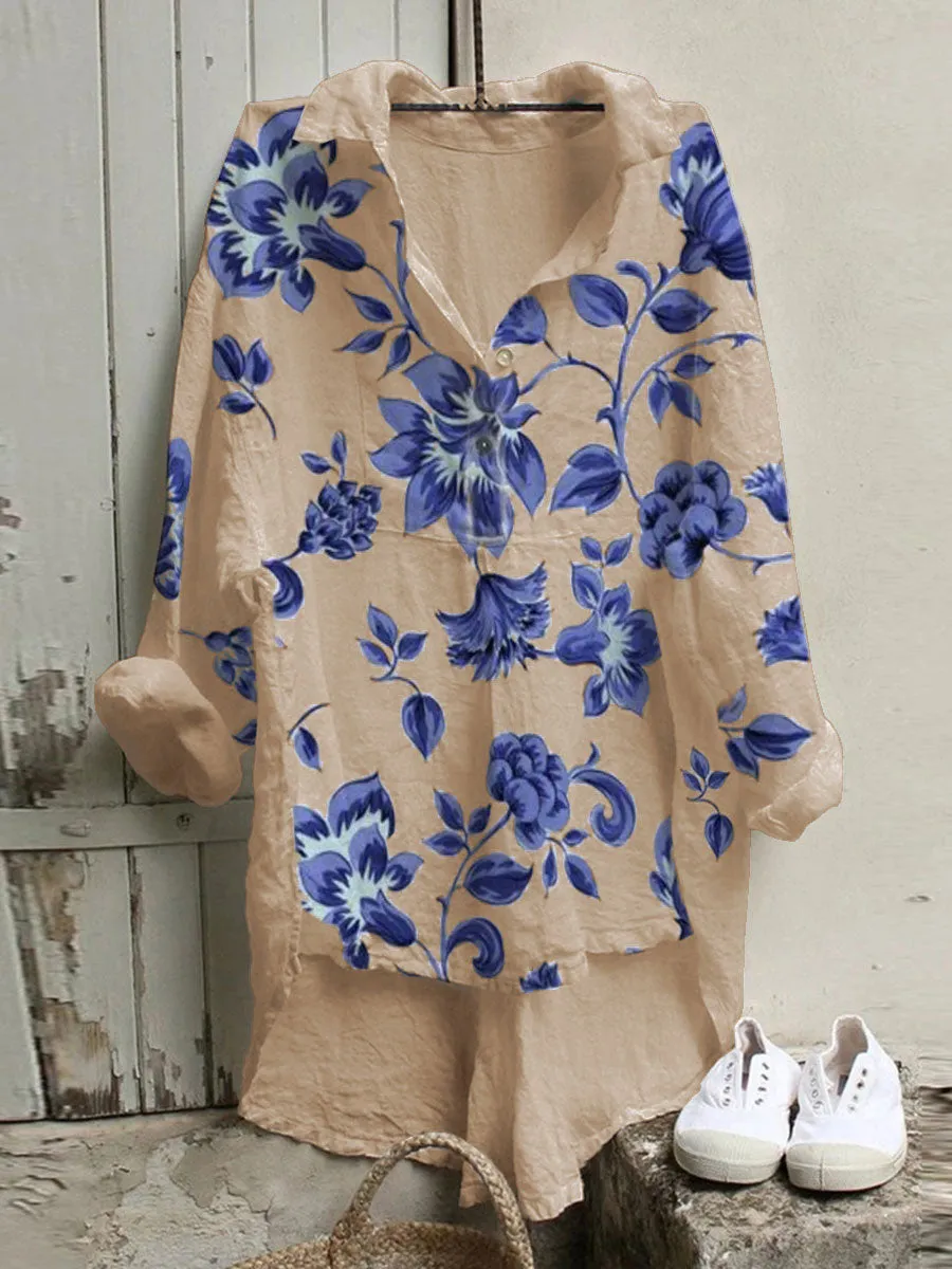 Casual Floral Shirts & Tops 