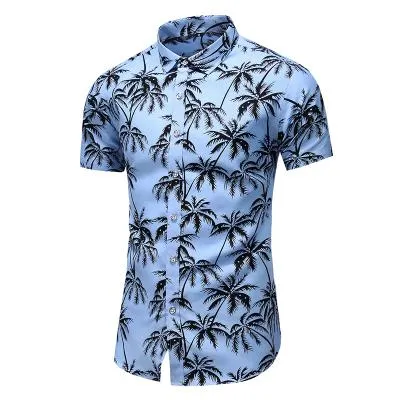 Casuals Shirt Men Summer New Arrival Personality Printed Short Sleeve Shirts Mens Fashion Big Size Business Office Shirt 6XL 7XL