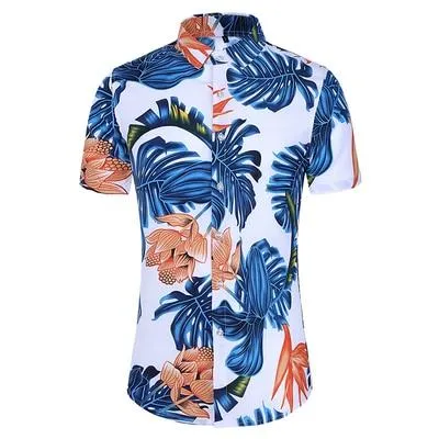 Casuals Shirt Men Summer New Arrival Personality Printed Short Sleeve Shirts Mens Fashion Big Size Business Office Shirt 6XL 7XL