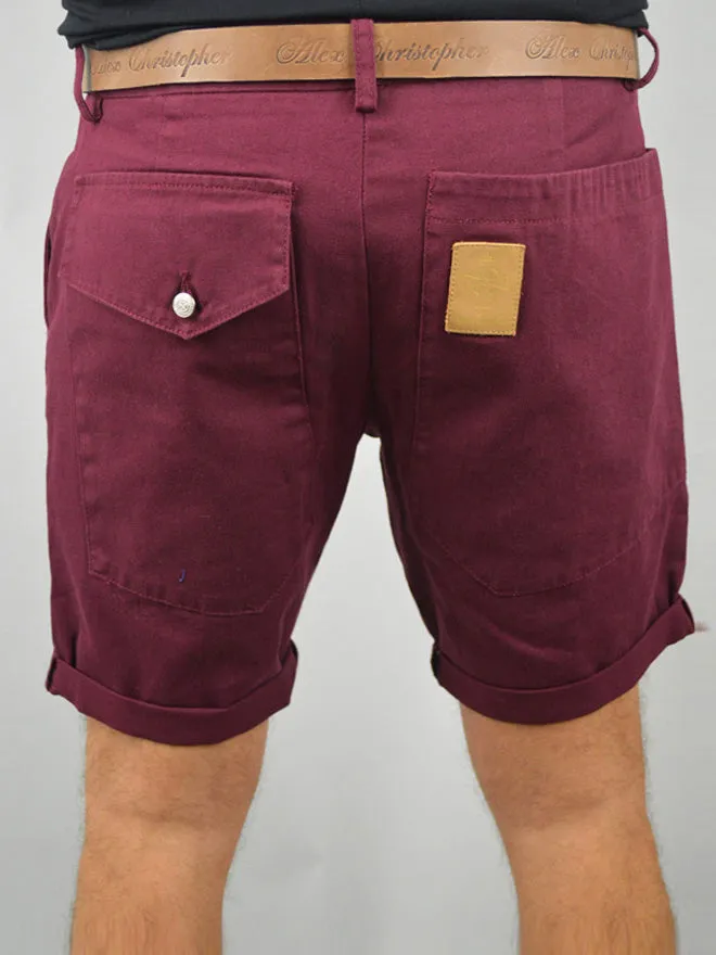 Chino Shorts - Burgundy