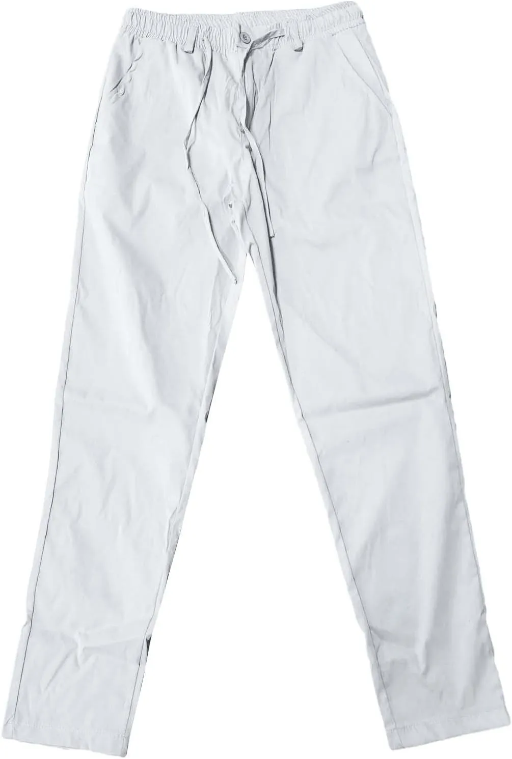 CRNTCEM Mens Tapered Leg Casual Pants Elastic Waist Chinos Cotton Joggers Outdoor Casual Anckle Athletic Work Formal Pant