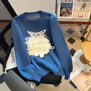 Cute 3d Kitty Soft Sweater