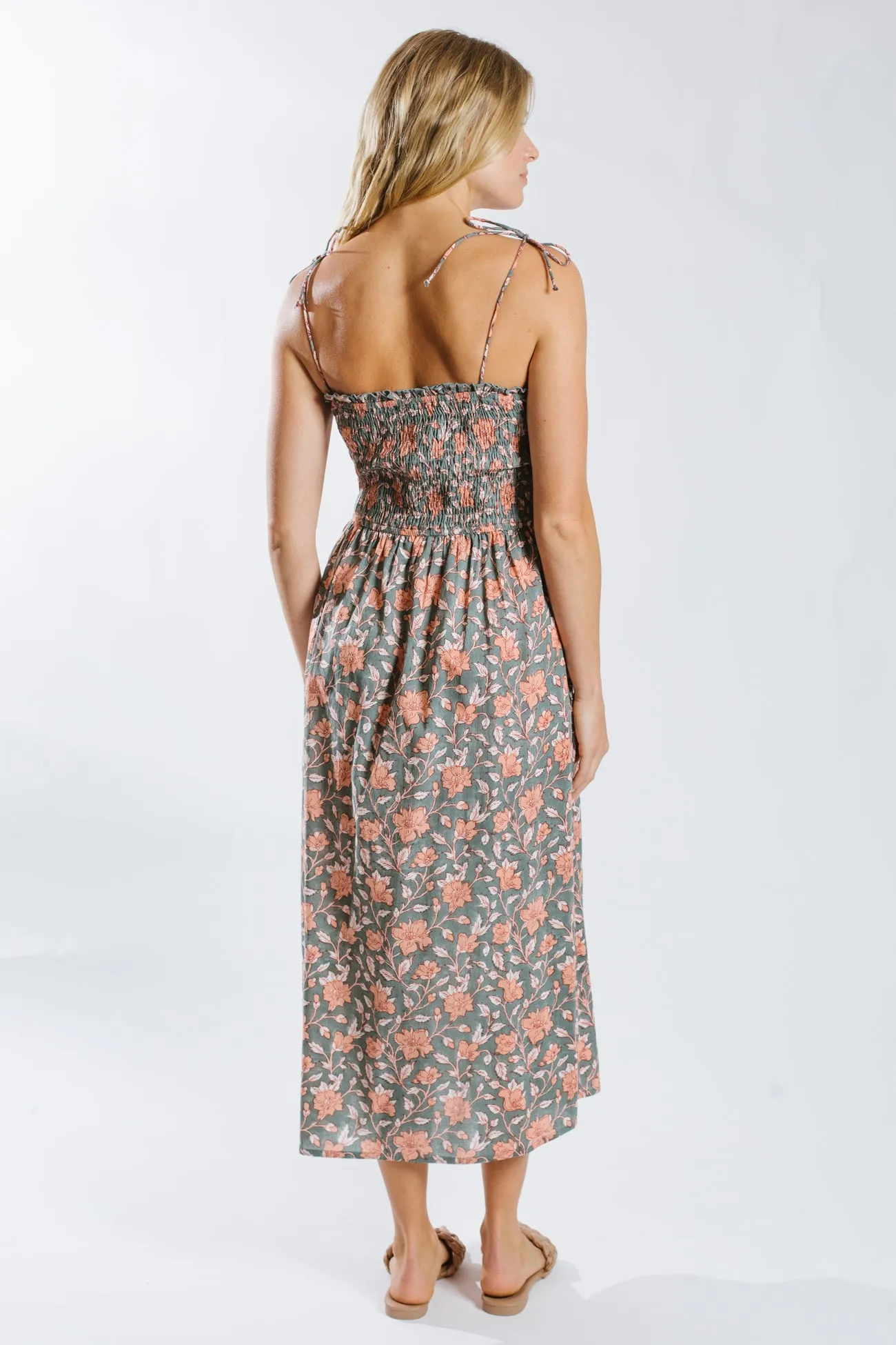 Eshika Smocked Midi Dress