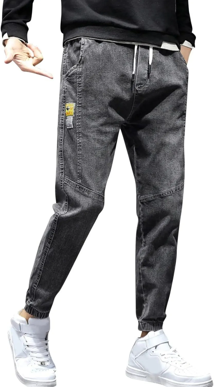 Fleece Trousers Jeans Haroun Pants Slim Size Plus Stretch Men's Men's Pants Stretch Jeans Men Jeans for Men Stretch Fit Jeans for Men Slim Fit(Grey,X-Large)