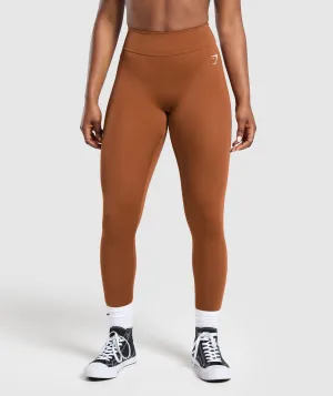 GS Power Regular Leggings - Copper Brown