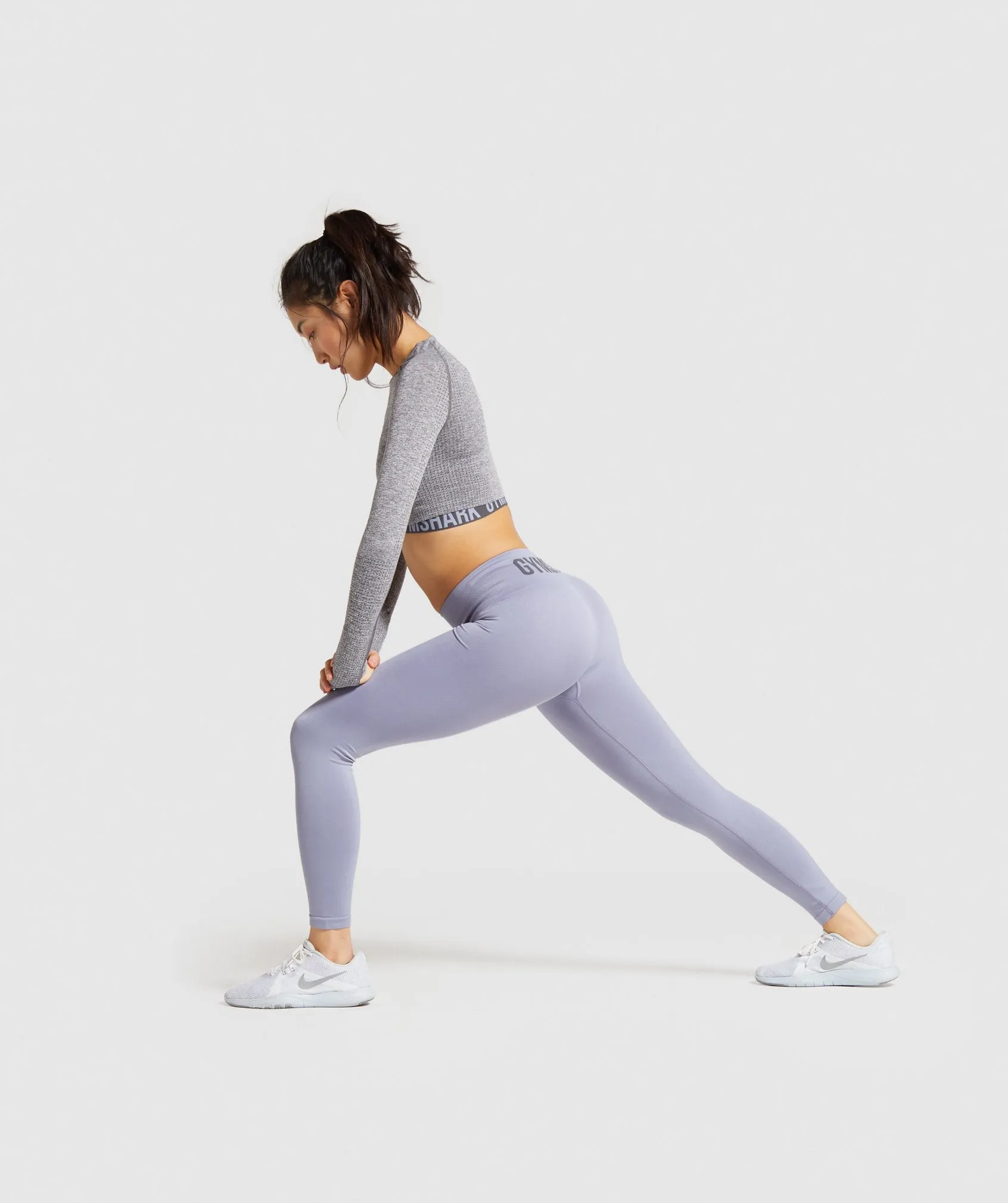 Gymshark Fit Mid Rise Leggings - Blue/Charcoal