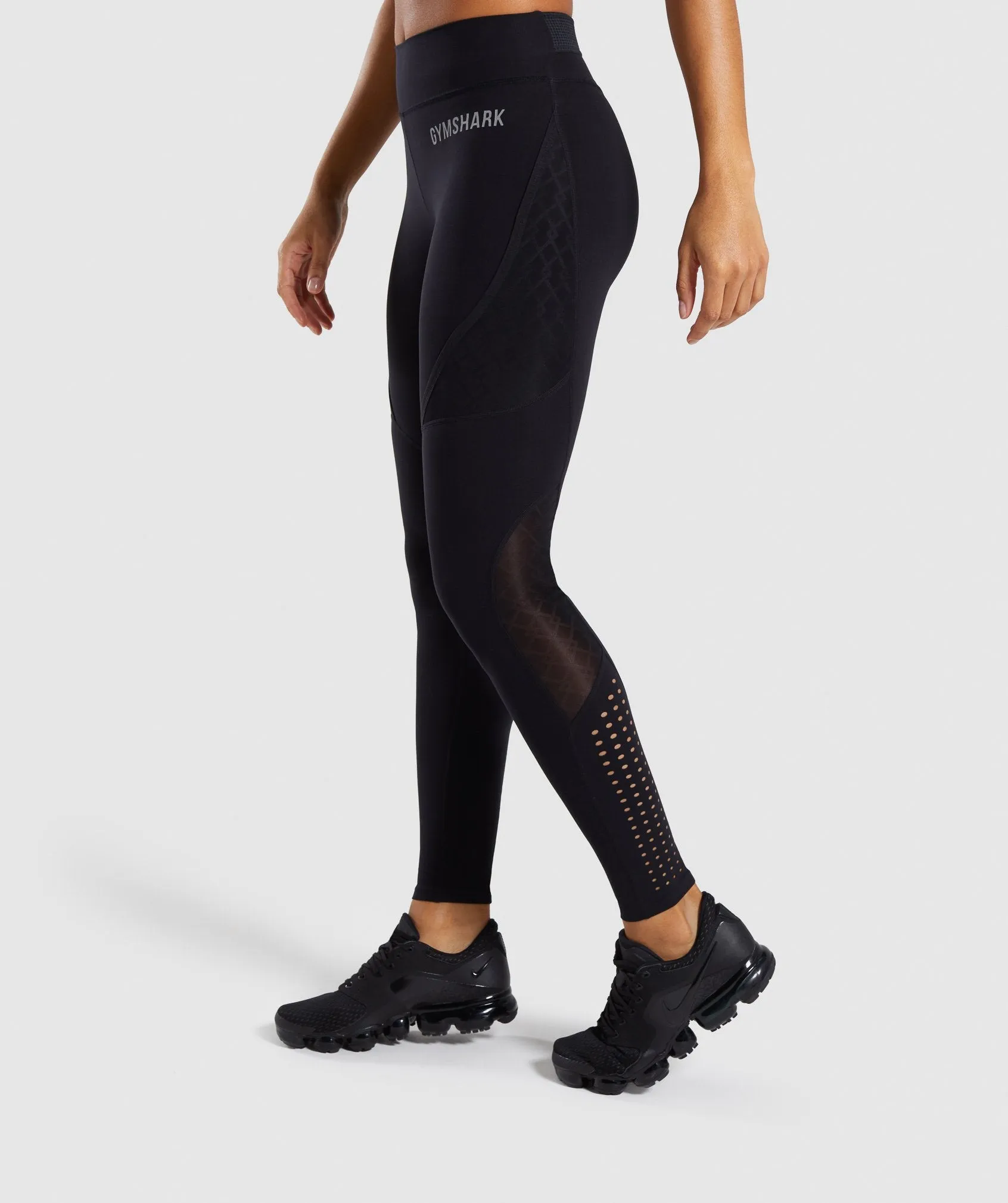 Gymshark Geo Mesh Leggings - Black