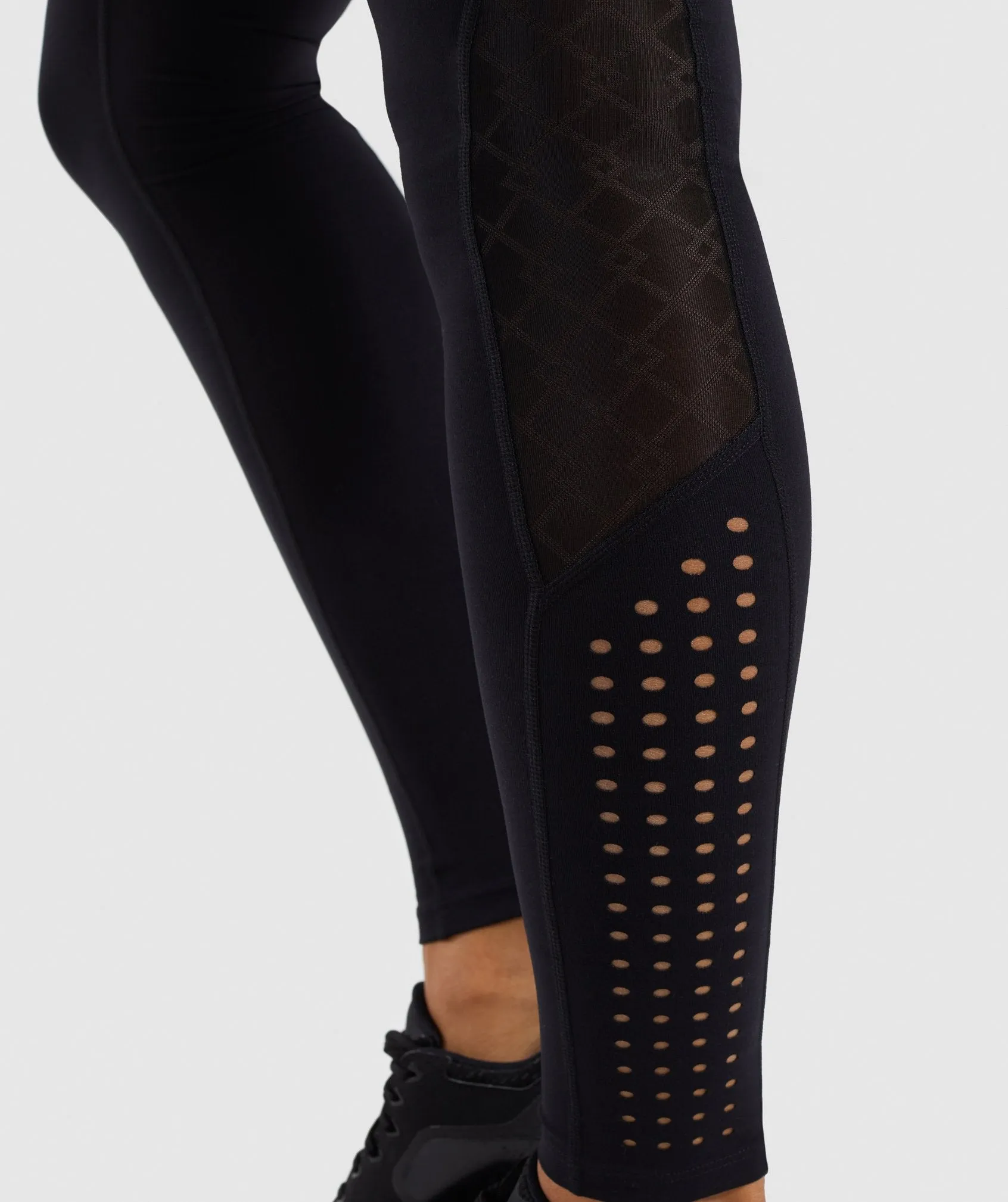 Gymshark Geo Mesh Leggings - Black