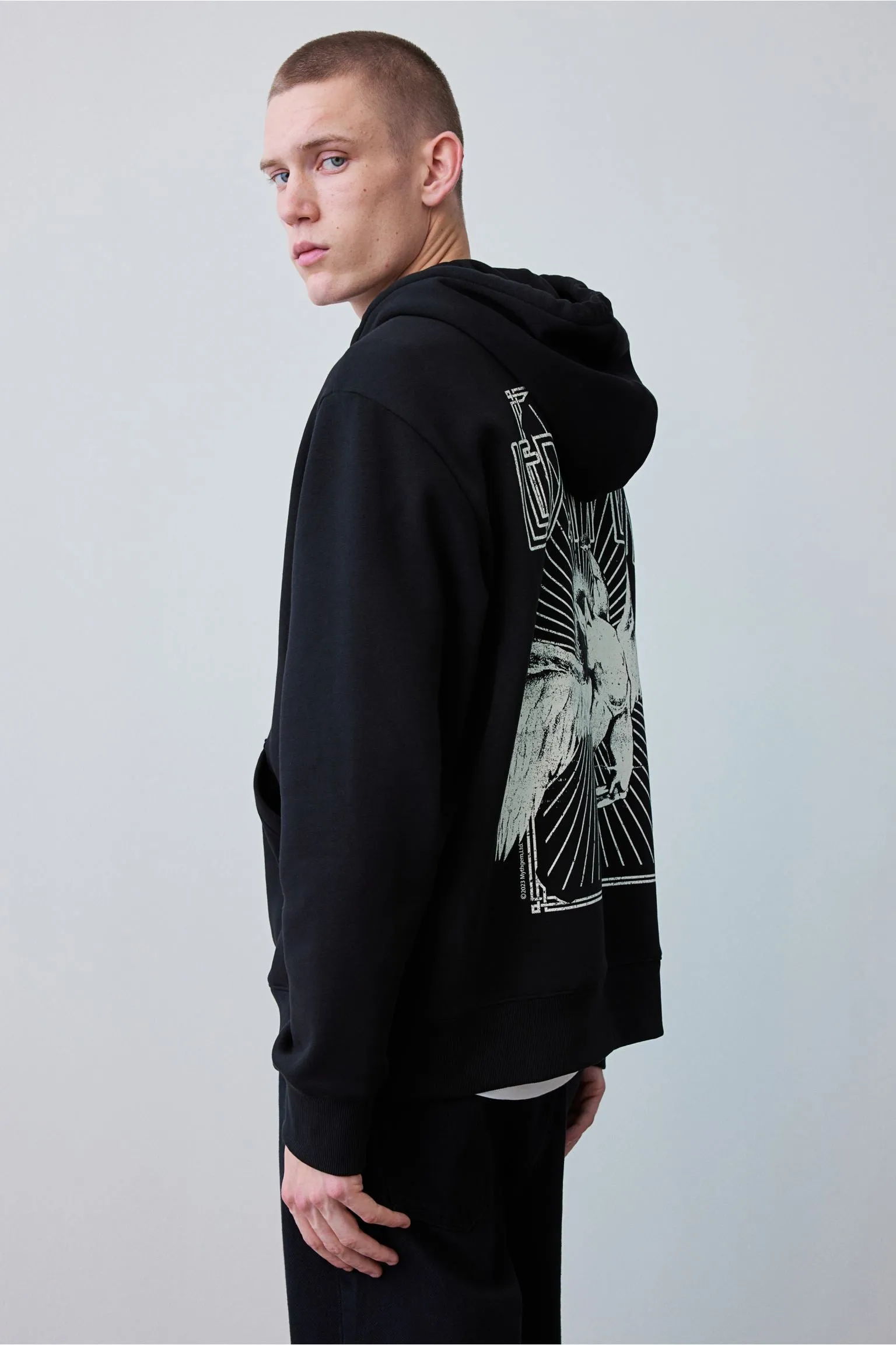 H&M Regular Fit Led Zeppelin Sweatshirt, black