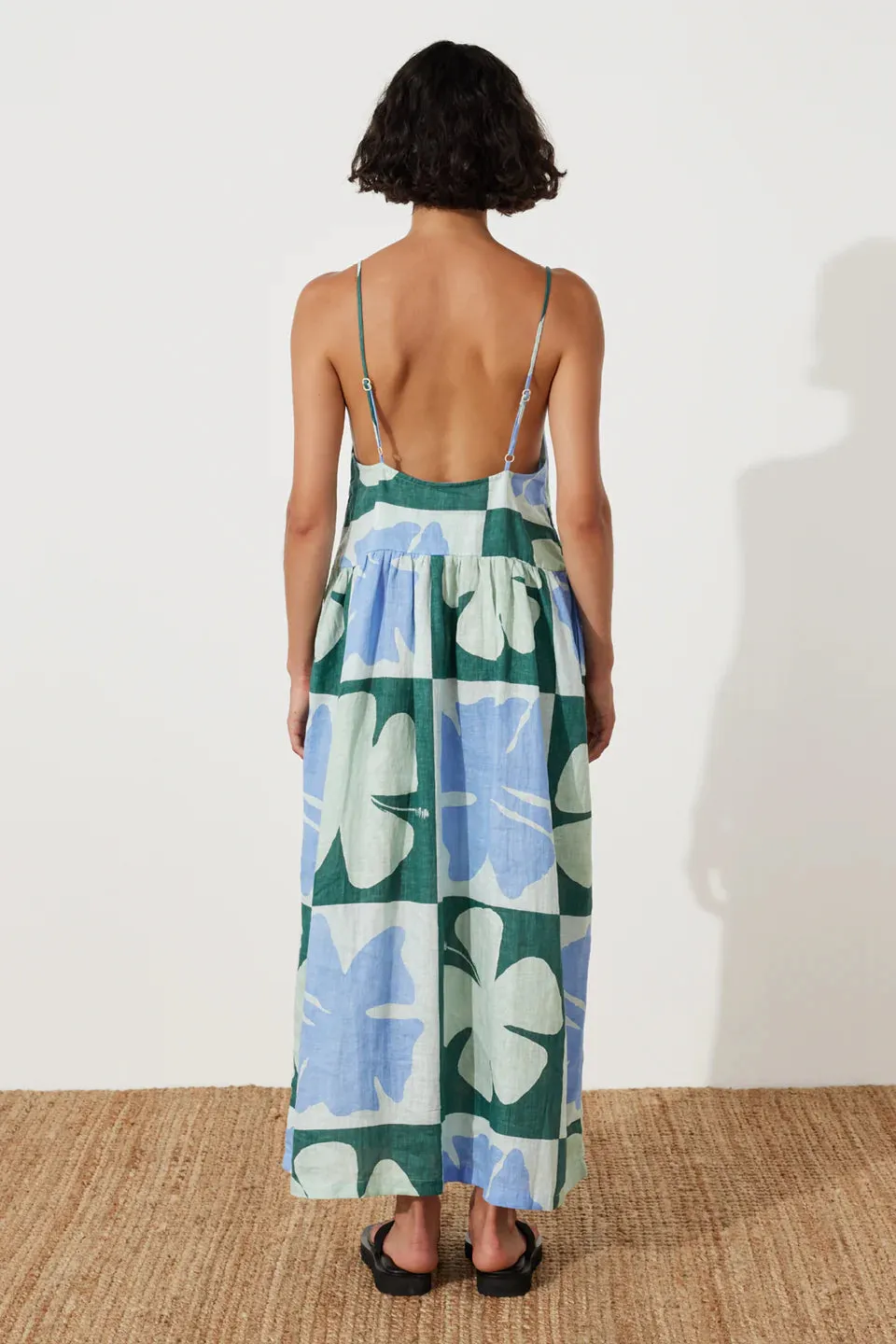 Hibiscus Linen Dress