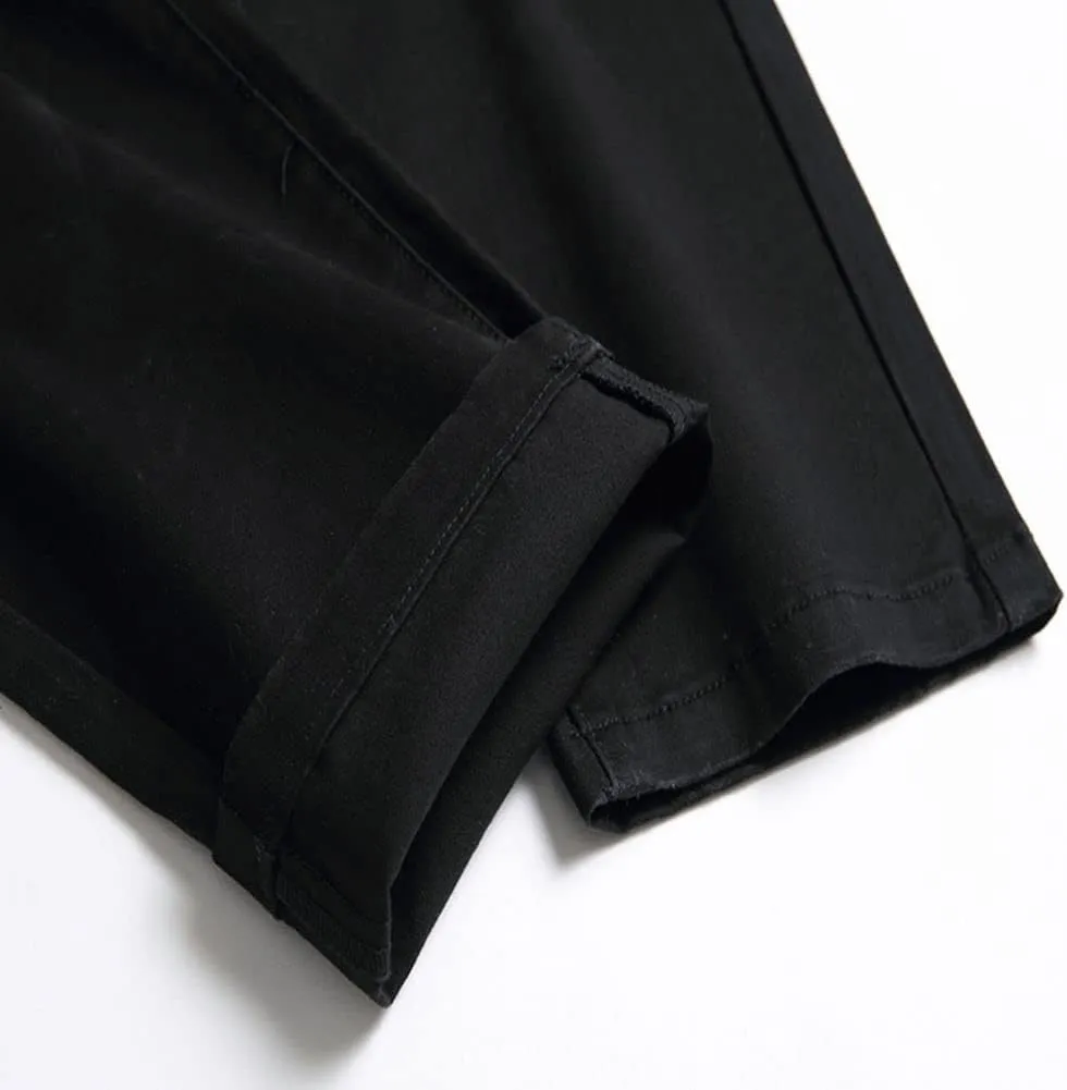 Keevoom Mens Stretch Skinny Flat-Front Fashion Style Comfy Solid Casual Slim Fit Business Dress Chinos Pants