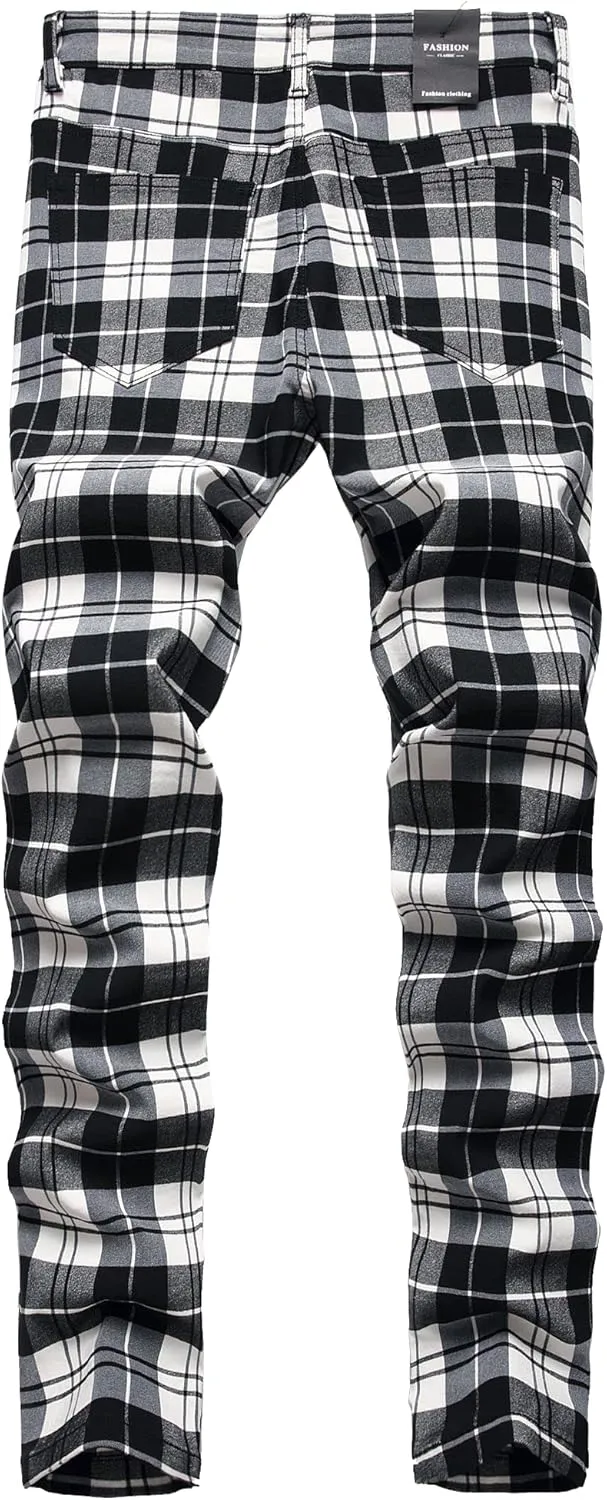 Keevoom Mens Stretch Skinny Flat-Front Fashion Style Comfy Solid Casual Slim Fit Business Dress Chinos Pants