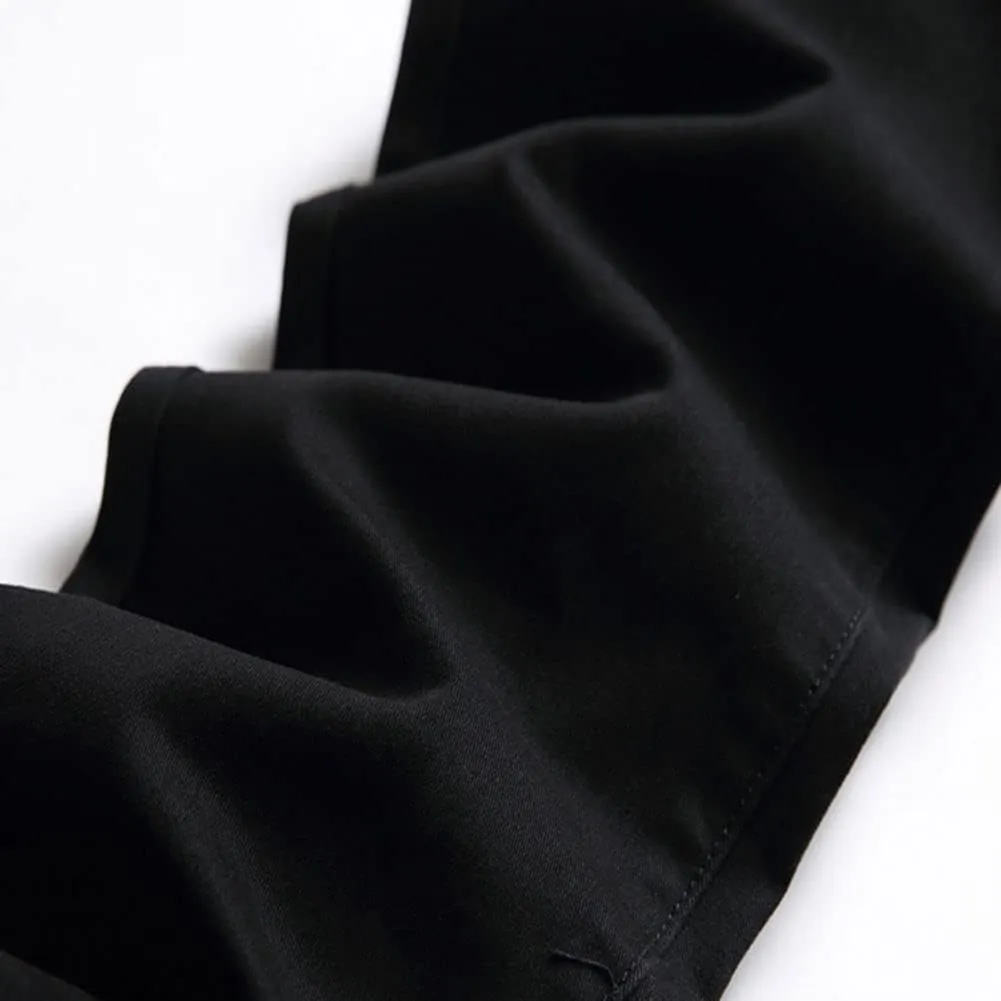 Keevoom Mens Stretch Skinny Flat-Front Fashion Style Comfy Solid Casual Slim Fit Business Dress Chinos Pants