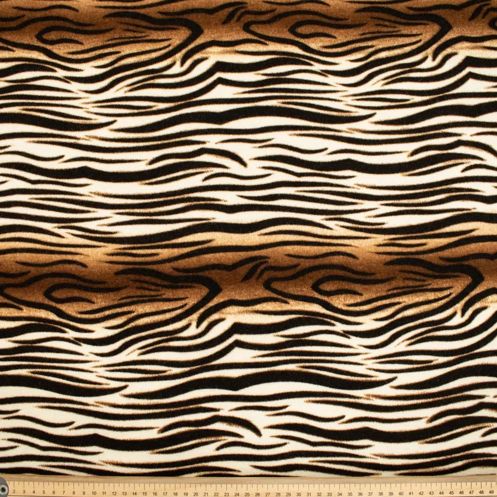 Linen Viscose Jersey Double Knit Des 1 -Tiger Stripes