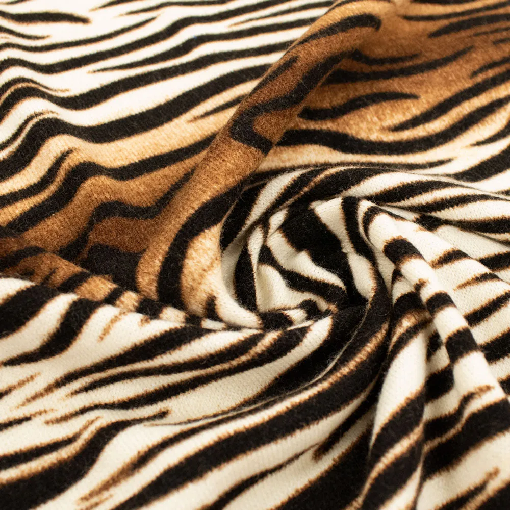 Linen Viscose Jersey Double Knit Des 1 -Tiger Stripes