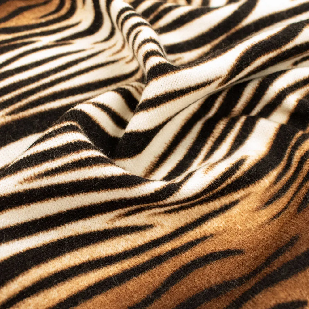 Linen Viscose Jersey Double Knit Des 1 -Tiger Stripes