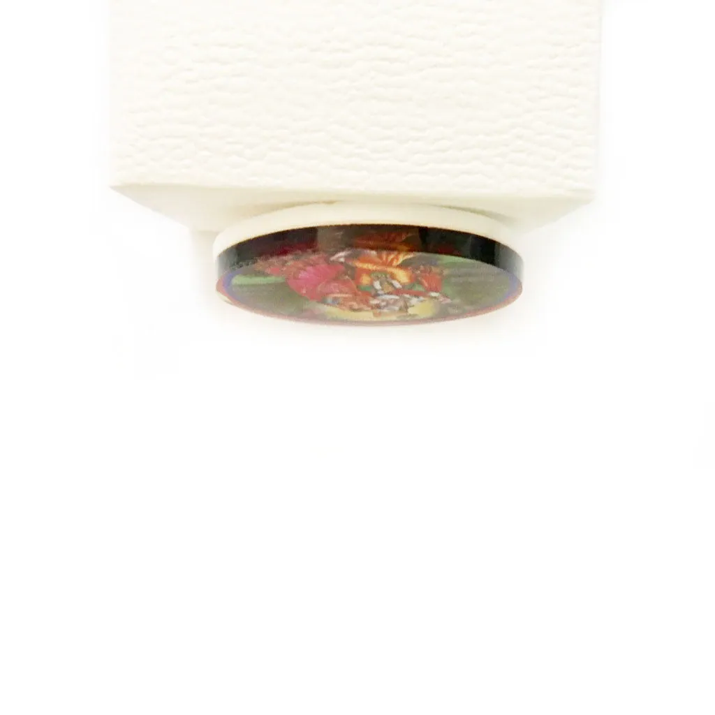 Lord Jagannath Red Hearts Lotus Acrylic Button