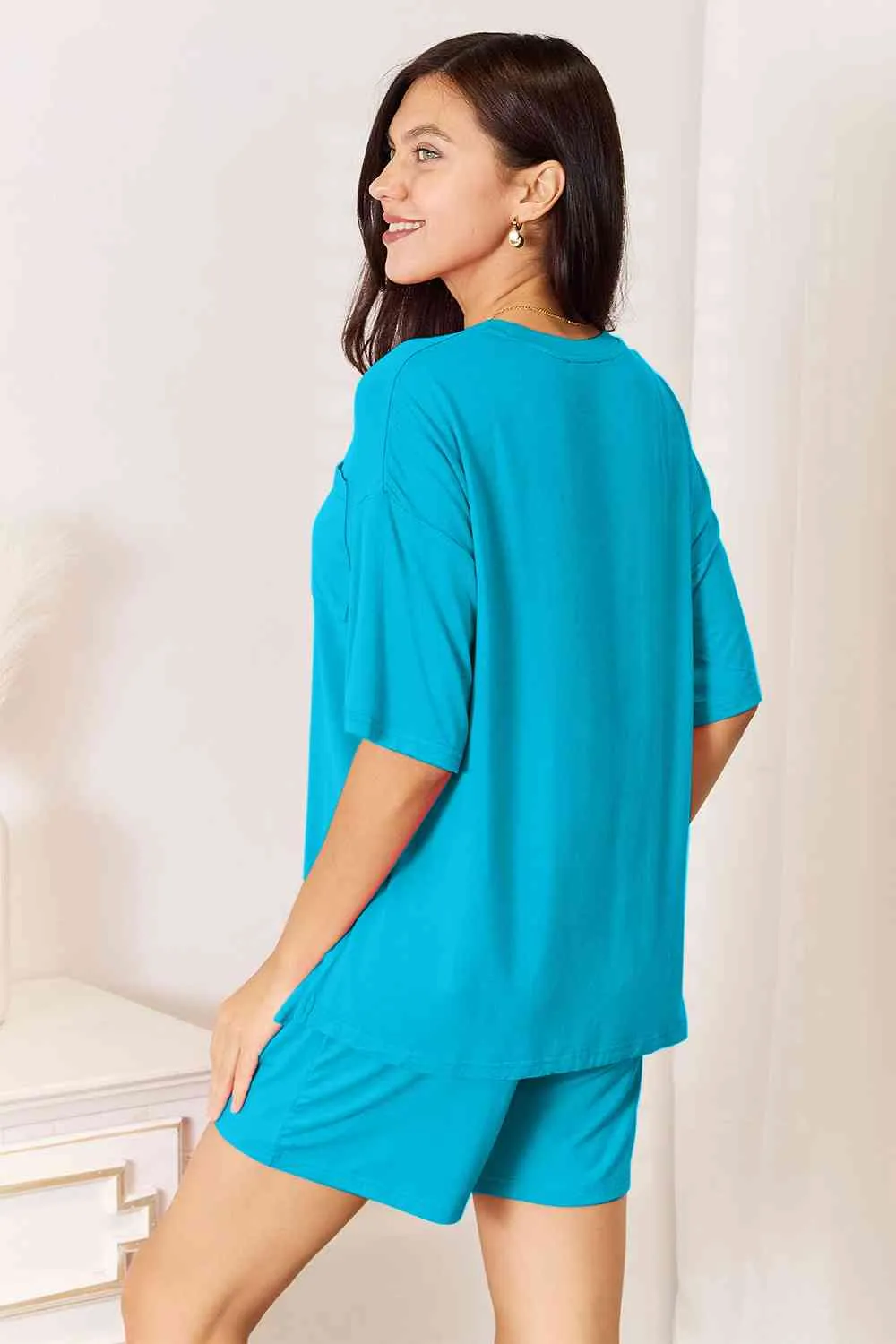 Lounge Life 2pc. Short Sleeve Top and Shorts Lounge Set (multiple color options)