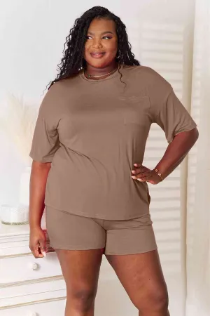 Lounge Life 2pc. Short Sleeve Top and Shorts Lounge Set (multiple color options)