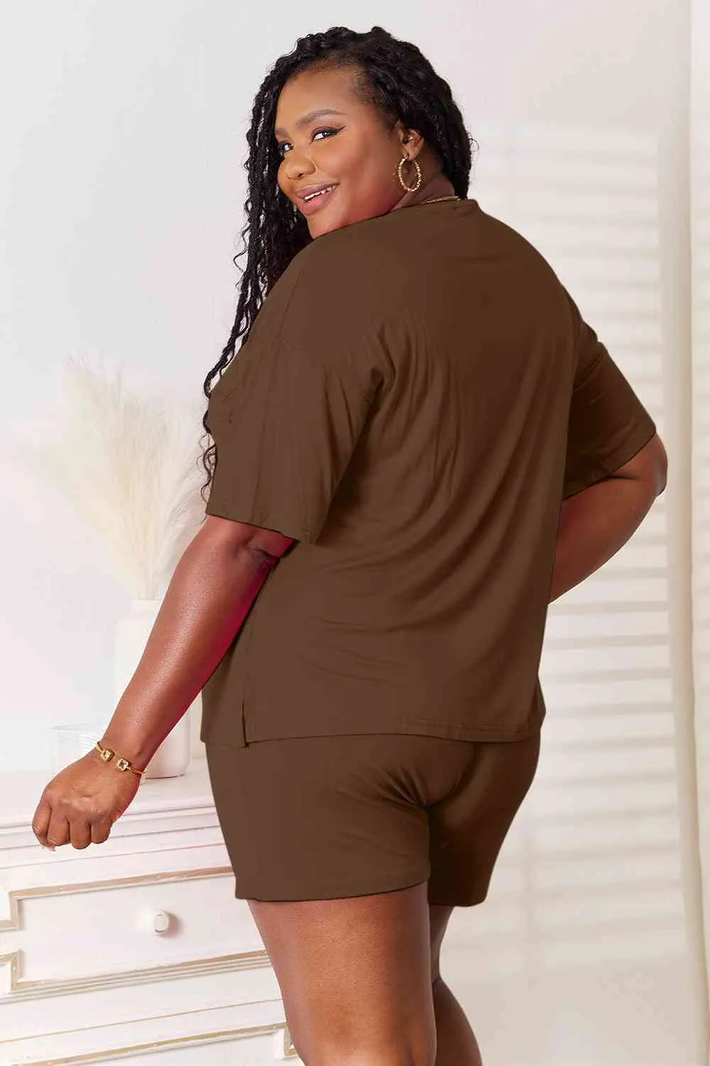 Lounge Life 2pc. Short Sleeve Top and Shorts Lounge Set (multiple color options)