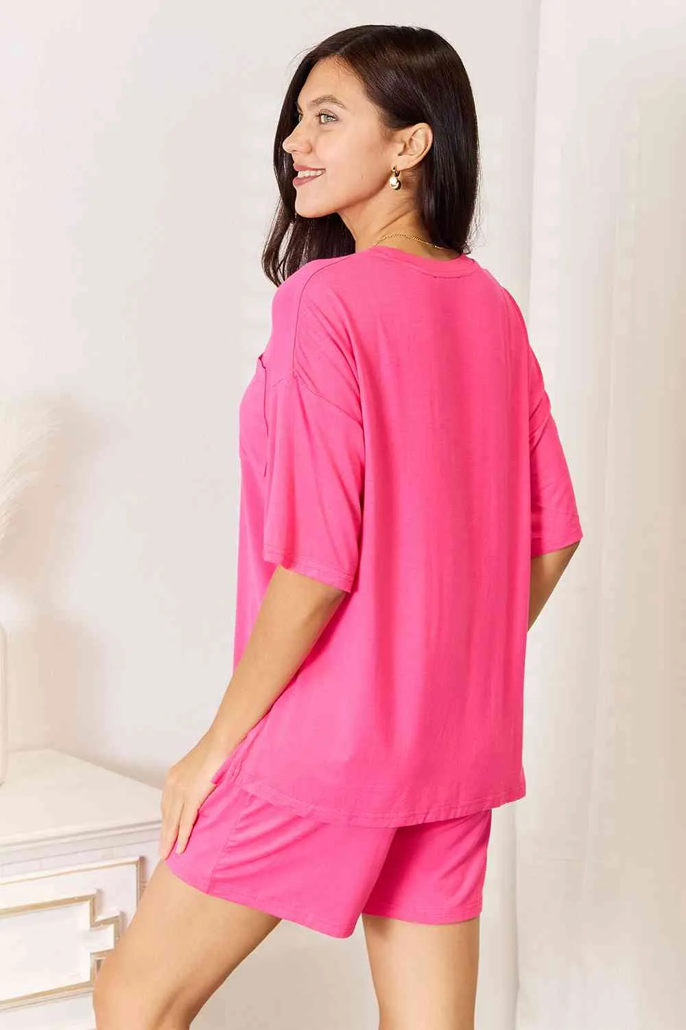 Lounge Life 2pc. Short Sleeve Top and Shorts Lounge Set (multiple color options)