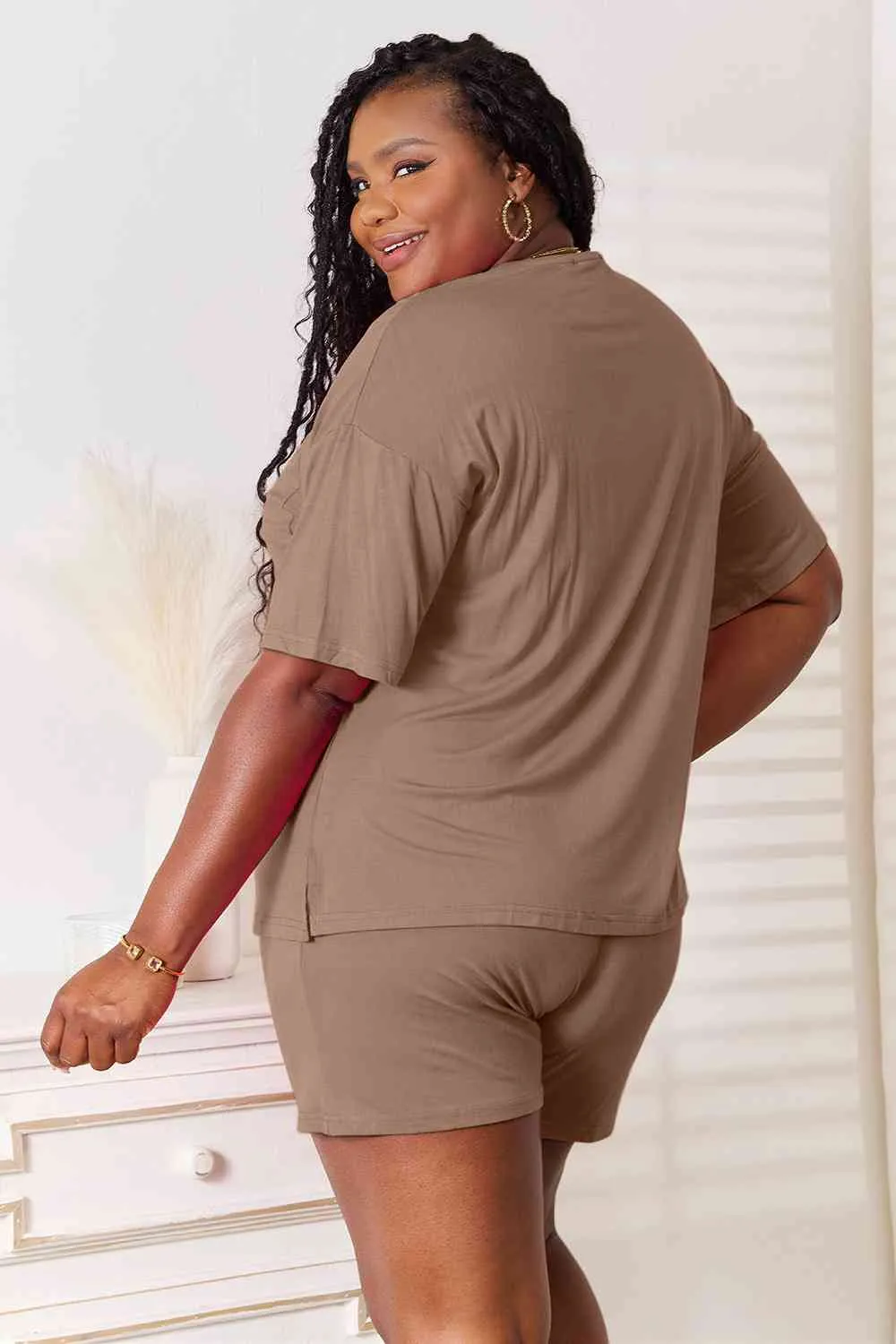 Lounge Life 2pc. Short Sleeve Top and Shorts Lounge Set (multiple color options)