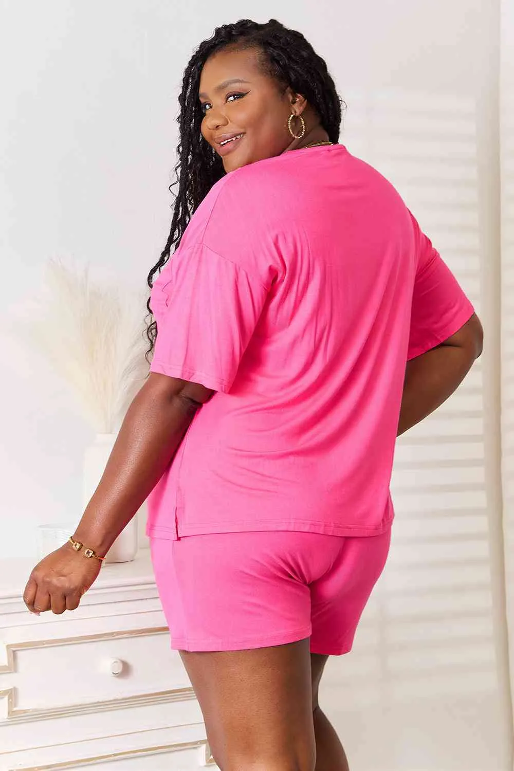 Lounge Life 2pc. Short Sleeve Top and Shorts Lounge Set (multiple color options)