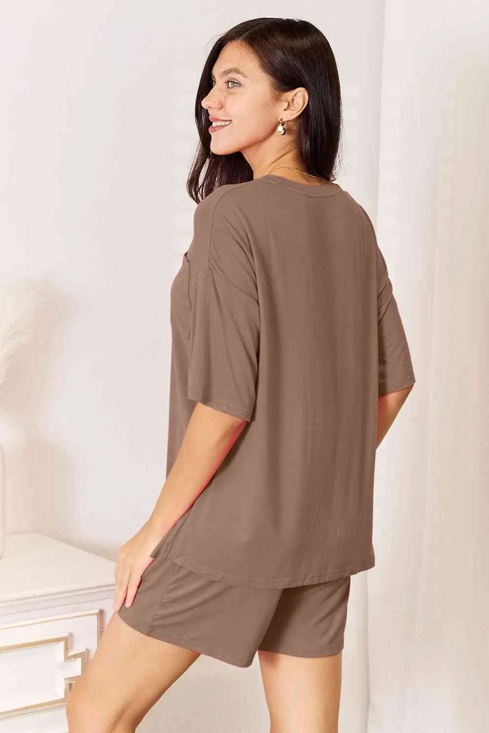 Lounge Life 2pc. Short Sleeve Top and Shorts Lounge Set (multiple color options)