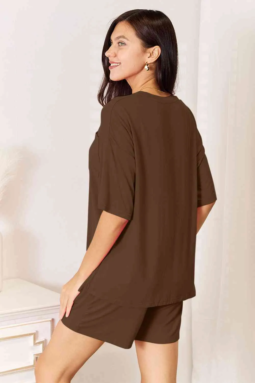 Lounge Life 2pc. Short Sleeve Top and Shorts Lounge Set (multiple color options)