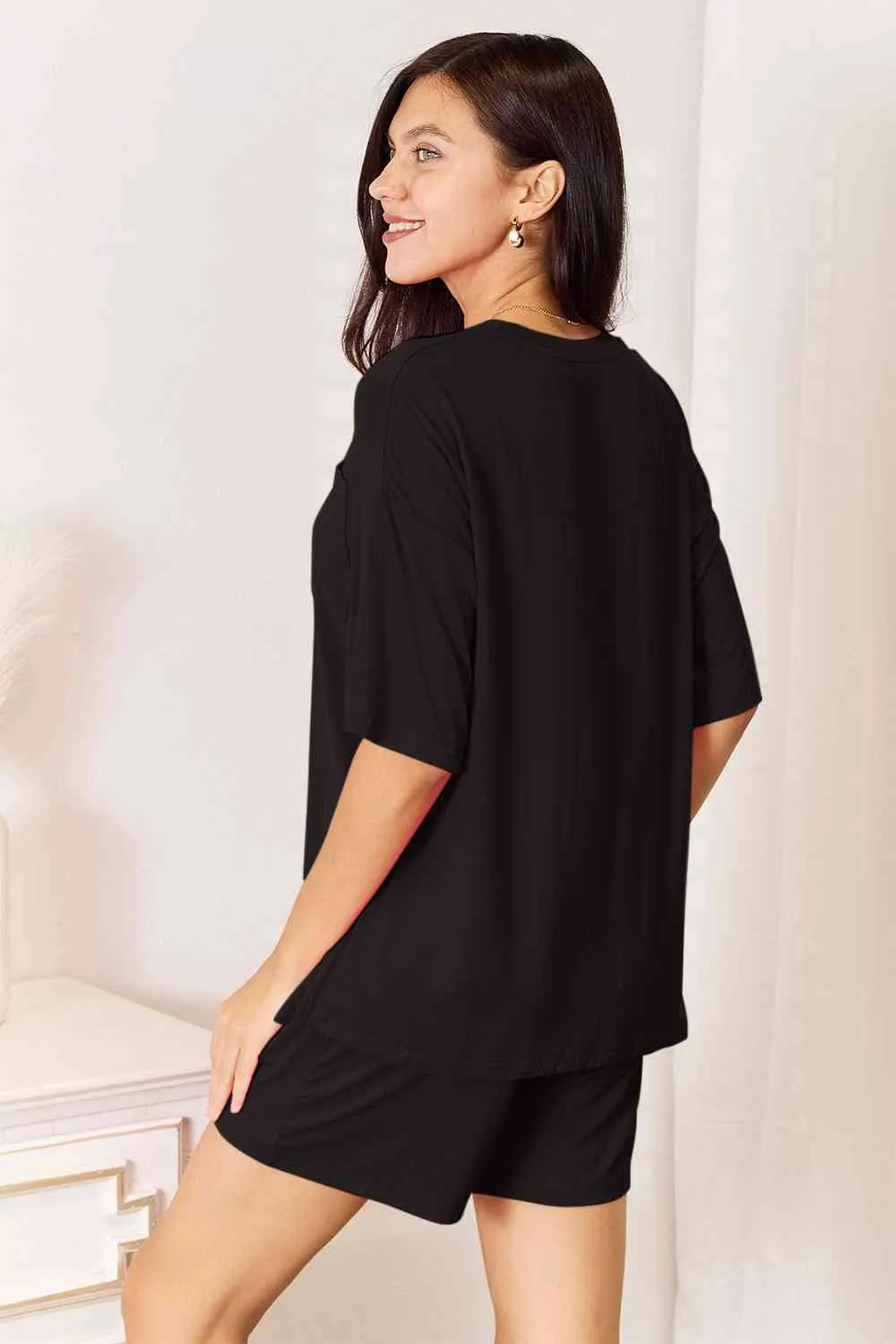 Lounge Life 2pc. Short Sleeve Top and Shorts Lounge Set (multiple color options)