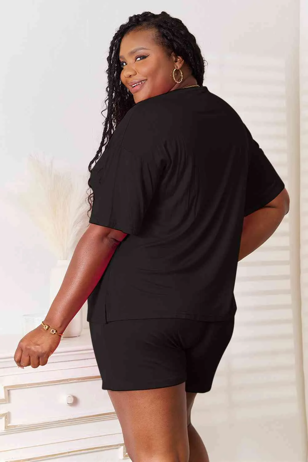 Lounge Life 2pc. Short Sleeve Top and Shorts Lounge Set (multiple color options)
