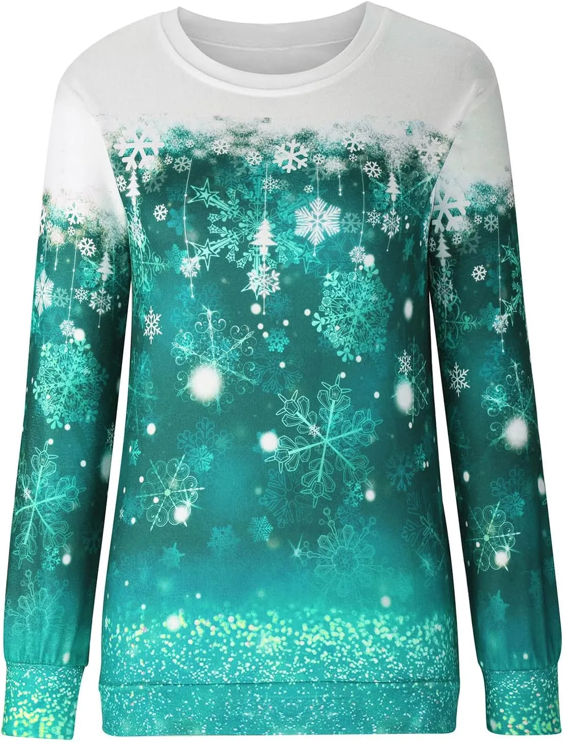 maisdgop Ugly Christmas Sweater Women Pretty Printed Crewneck Blouse Winter Holiday Sweatshirts Casual Long Sleeve Pullover
