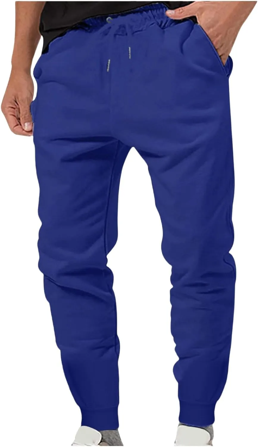 Men's Athletic Joggers Pants Lightweight Slim Fit with Pockets for Jogging Running Workouts Daily Wear