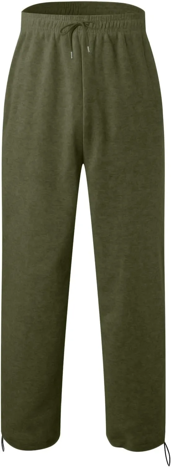 Mens Cargo Pants Stretch Elastic Waist Drawstring Joggers Pants, Color Block Sweatpants, Outdoor Trousers