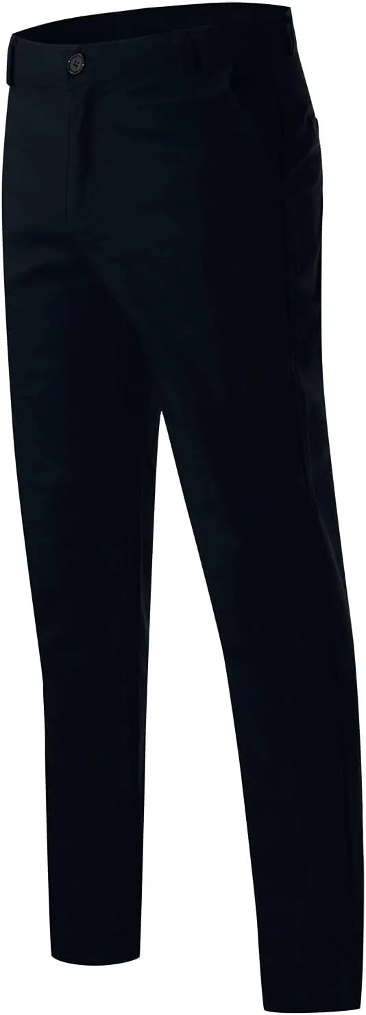 Mens Chinos Slim Fit Pants Flat Front Skinny Straight Leg Dress Pants Stretch Lightweight Comfy Casual Trousers with Pockets