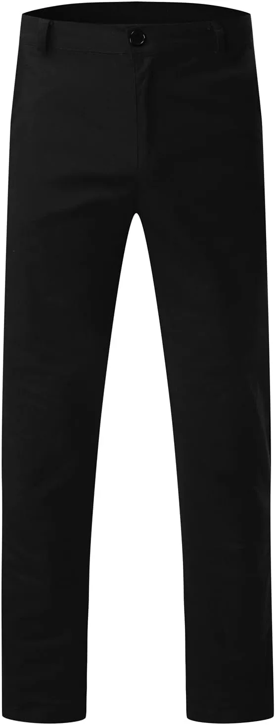 Mens Chinos Slim Fit Pants Flat Front Skinny Straight Leg Dress Pants Stretch Lightweight Comfy Casual Trousers with Pockets