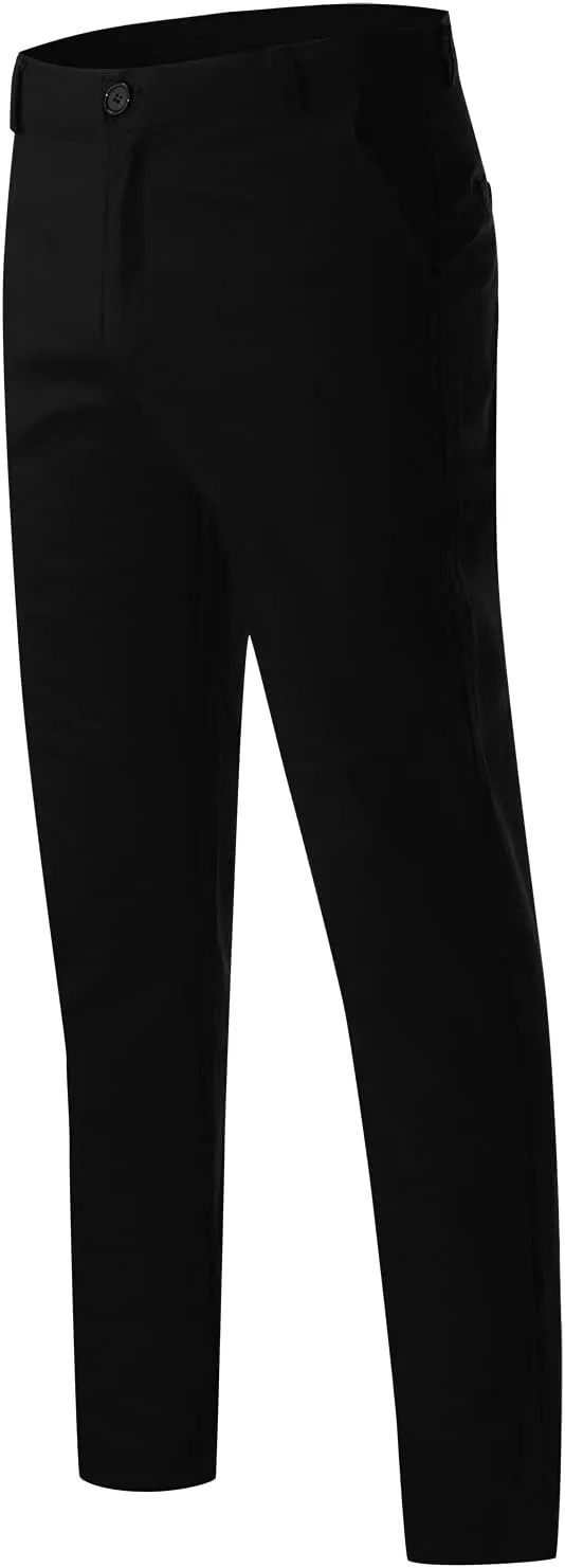 Mens Chinos Slim Fit Pants Flat Front Skinny Straight Leg Dress Pants Stretch Lightweight Comfy Casual Trousers with Pockets