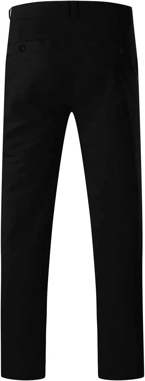 Mens Chinos Slim Fit Pants Flat Front Skinny Straight Leg Dress Pants Stretch Lightweight Comfy Casual Trousers with Pockets